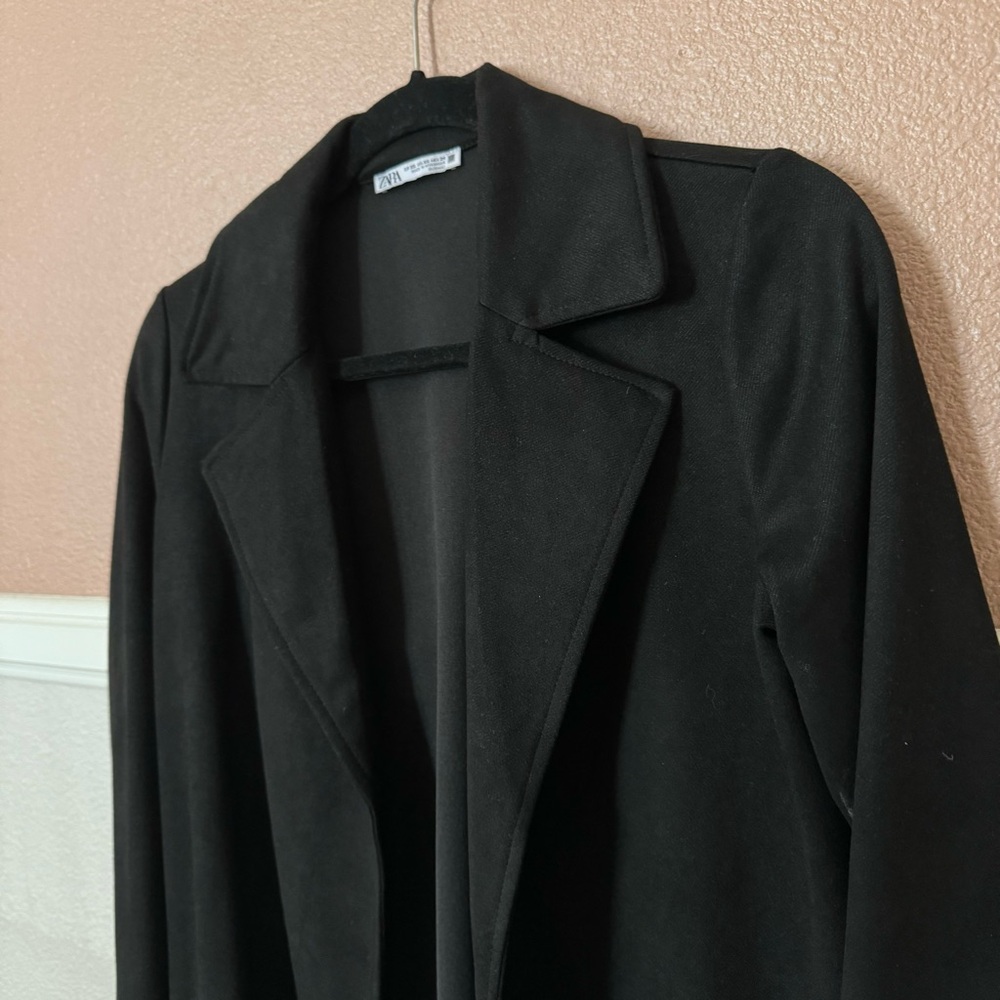 Zara Basic Suede Black Light Fall Winter Spring C… - image 3